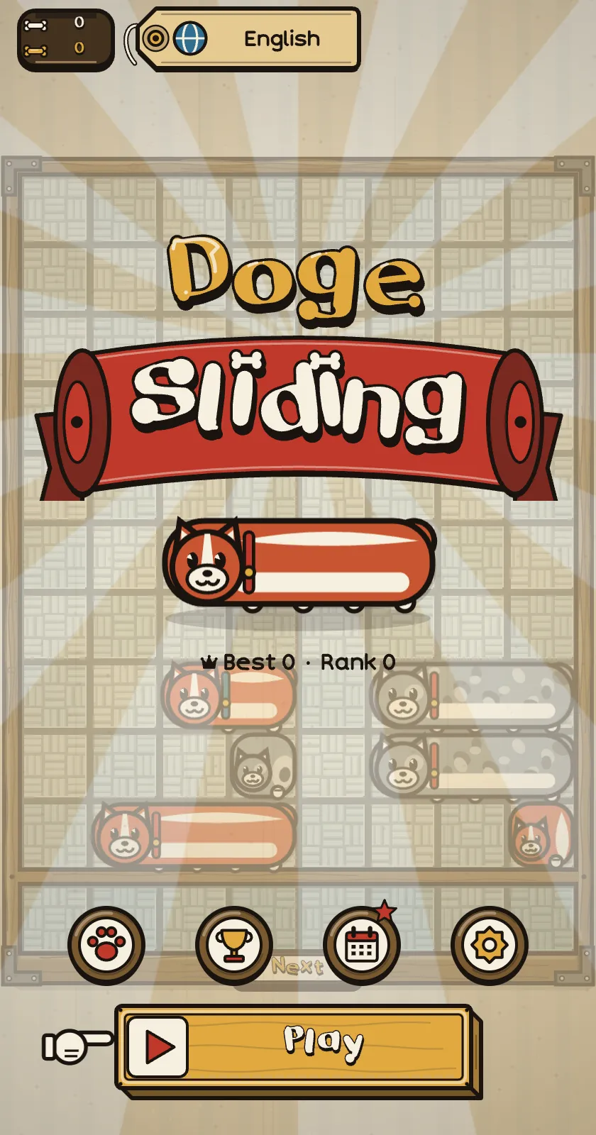 Doge Sliding title screen